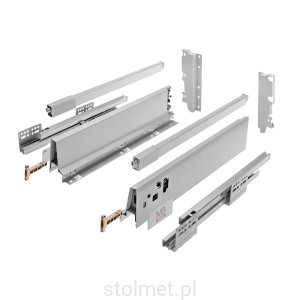 Szuflada Modernbox Square, L-350, Wysoka H-210, Szary, 40kg