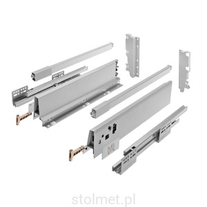 Szuflada Modernbox Square, L-450, Wysoka H-210, Szary, 40kg, zestaw 20 szt.