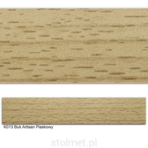 Obrzeże PVC, K013 Buk Artisan Piaskowy, 22x2, 100 mb