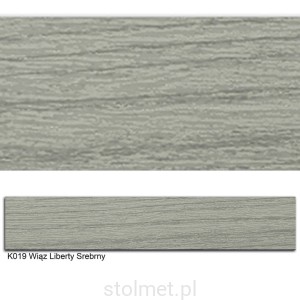 Obrzeże PVC, K019 Wiąz Liberty Srebrny, 22x0.6, 200 mb