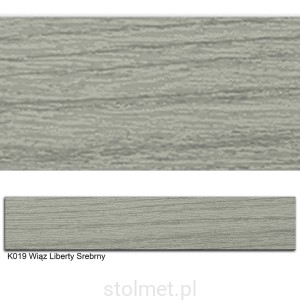 Obrzeże PVC, K019 Wiąz Liberty Srebrny, 42x2, 50 mb