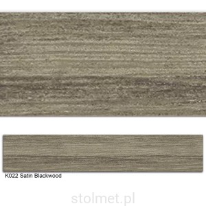 Obrzeże PVC, K022 Satin Blackwood, 22x2, 100 mb