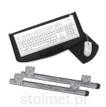 Półka pod klawiaturę z podkładką na myszkę, czarna, 230mm