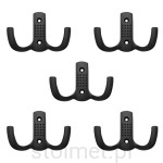 Wieszak meblowy ARGUS Z-341, 2 ramienny, czarny mat. Zestaw 5 sztuk
