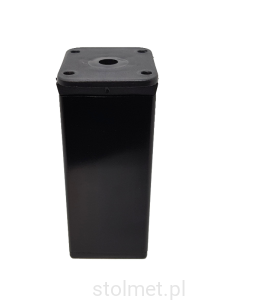 Nóżka meblowa 40x40, H100mm, regulacja, Czarny połysk