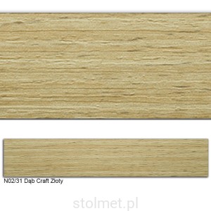 Obrzeże ABS,N02/31 DĄB CRAFT ZŁOTY 5527  22x2 100mb  
