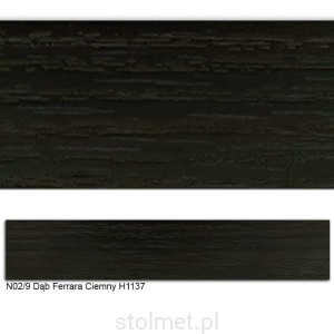Obrzeże ABS, N02/9 Dąb Ferrera Ciemny 42x2 50mb   