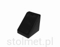 Komandorek podpórka plastikowa pojedyncza Czarny Stolmet Akcesoria Meblowe.jpg