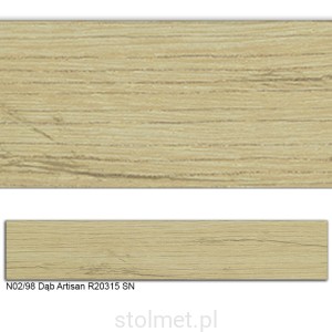 Obrzeże ABS, N02/98 Dąb Artisan R20315 SN 22x0,8 150mb  