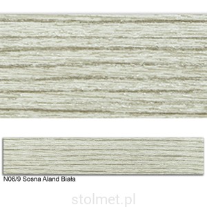 Obrzeże ABS, N06/9 Sosna Aland Biała 22x0,45 200mb 