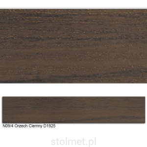 Obrzeże ABS, N09/4 ORZECH CIEMNY D1925 22x0,8 150mb 