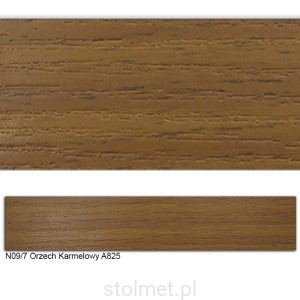 Obrzeże ABS, N09/7 ORZECH KARMELOWY A825 22x0,8 150mb 