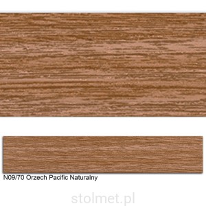 Obrzeże ABS, N09/70 Orzech Pacyfic Naturalny 22x0,45 200mb  