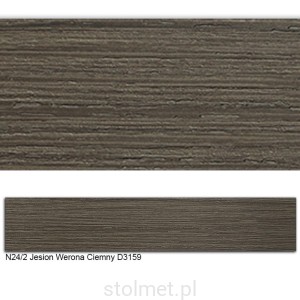 Obrzeże ABS, N24/2 JESION WERONA CIEMNY 22x2 100mb