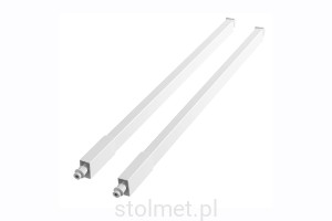 Reling wzdłużny kwadratowy AXIS, L-500, Biały