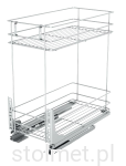 Kosz Cargo mini, regulacja 3D, 500 mm, 2 półki, Cichy domyk, Chrom