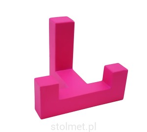 Wieszak dziecięcy WZ-2202, 2 ramienny, neonowy róż