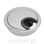 Przepust przelotka kablowa fi 60, metal, Chrom połysk