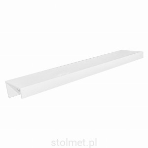 Uchwyt meblowy krawędziowy VERA C-4909A, biały połysk, 94mm