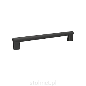 Uchwyt meblowy MONDO, C-6449-160RA2, Czarny prążkowany 160mm 