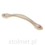 Uchwyt meblowy ROYAL 4, biało-złoty, 96mm
