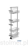 Kosz Cargo MAXI, 300mm, 4 półki, G2 chrom, H1410mm-1710mm miękki domyk