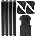  Nogi meblowe do biurka stołu gamingowe, Czarne, 820 mm