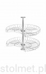 Kosz obrotowy kuchenny do szafki narożnej fi 750 3/4 kolor chrom