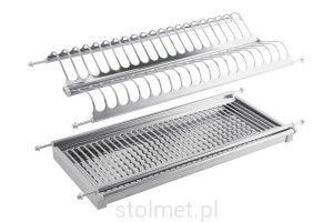 Ociekarka dwupoziomowa GTV, do szafki 70 cm inox