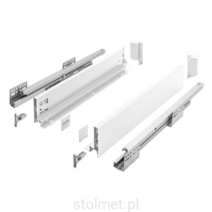 Szuflada AXIS PRO PUSH, L-500, Niska, H-86, Biała, 40 kg