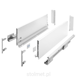 Szuflada AXIS PRO PUSH, L-500, Wysoka, H-168, Biała, 40 kg