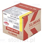 Wkręty hartowane konfirmaty do drewna, fi 3x40 mm, 500 szt. WKRĘT-MET