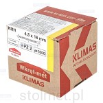 Wkręty hartowane konfirmaty do drewna, fi 4.5x16 mm, 1000 szt. WKRĘT-MET