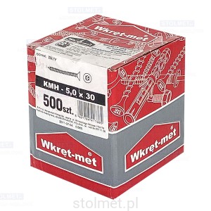 Wkręty hartowane konfirmaty do drewna, fi 5x30 mm, 500 szt. WKRĘT-MET