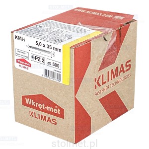 Wkręty hartowane konfirmaty do drewna, fi 5x35 mm, 500 szt. WKRĘT-MET
