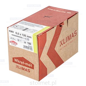 Wkręty hartowane konfirmaty do drewna, fi 6x120 mm, 100 szt. WKRĘT-MET