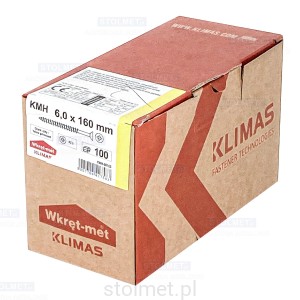 Wkręty hartowane konfirmaty do drewna, fi 6x160 mm, 100 szt. WKRĘT-MET