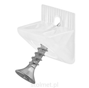 Stabilizator ścianki tylnej HDF Pilśni z wkrętem, biały, 1000 szt.