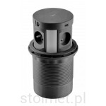 Przedłużacz biurkowy wpuszczany Comfort PLUS 3 gniazda, Fi 120, Czarny