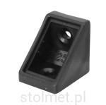 Kątownik plastikowy pojedyńczy  komandorek + zaślepka czarny  opk-100 szt 