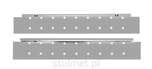 Boki perforowane do szuflady 50 cm B - średniej, szary