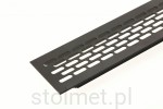 Kratka wentylacyjna mała, 60 x 480 mm, Czarny