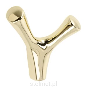 Wieszak meblowy TORNA, Stal szczotkowana, Mosiądz