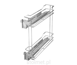 Kosz Cargo, 2 półki, 200mm, G2 chrom, boczny montaż lewy BLUM - WYPRZEDAŻ