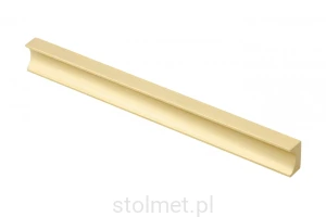 Uchwyt meblowy GROOVE,  złoty szczotkowany, 160 mm 