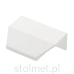 Uchwyt meblowy krawędziowy TREX, biały mat, 32 mm