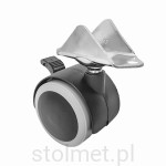 Kółko meblowe obrotowe fi40 z hamulcem i blachą mocującą do płyty 18 mm