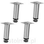 Nóżka meblowa BD-10 z regulacją, chrom połysk, 100 mm + 10 mm. 4 SZT