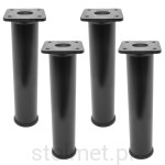 Nóżka meblowa fi32, H150mm, regulacja, czarny 4 szt