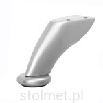 Nóżka meblowa BD-712 stalowa, aluminium mat, 95 mm - WYPRZEDAŻ